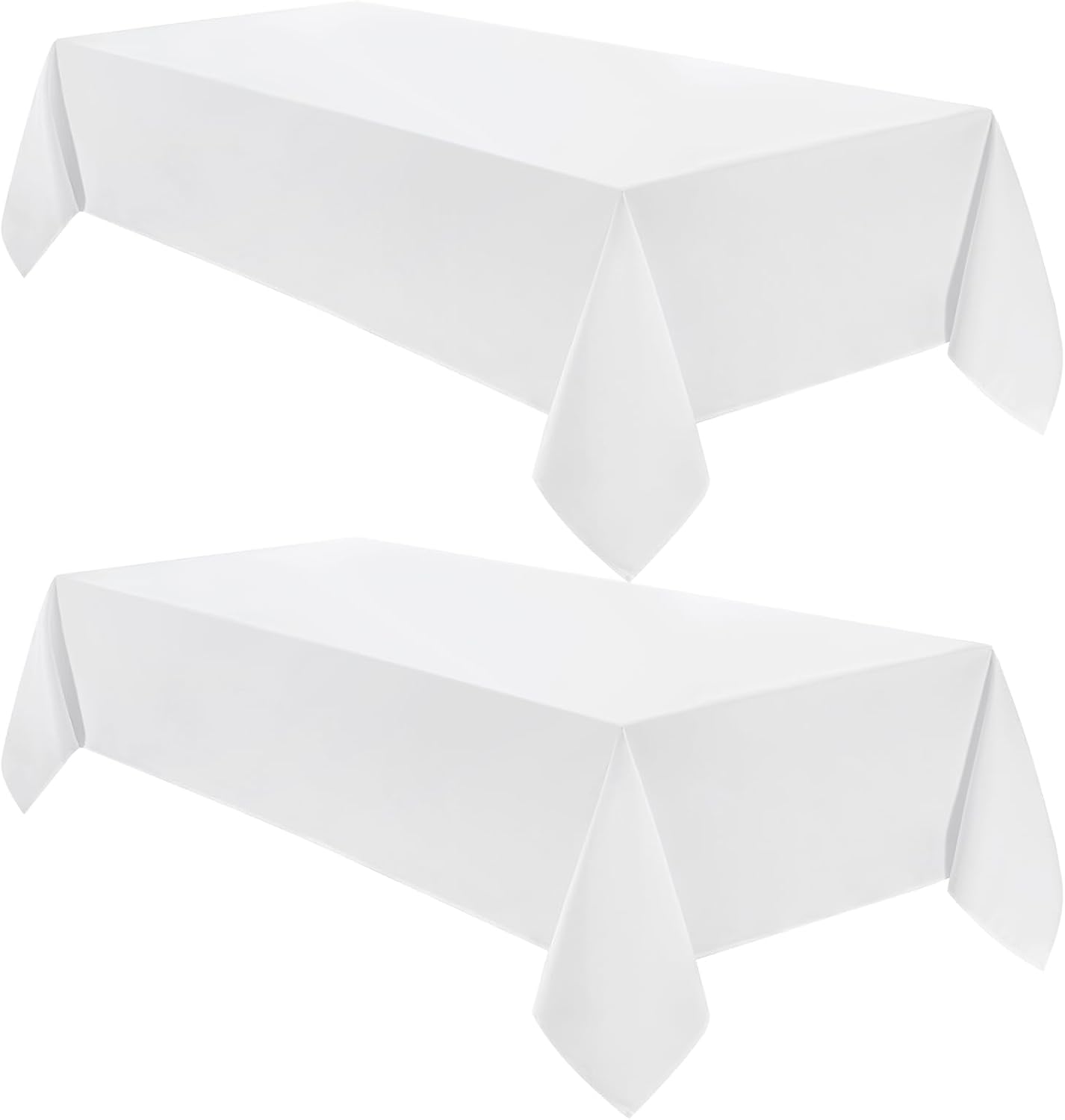 VidaFete Square Tablecloth 2 Pack 52 x 52 Inch Tablecloths Stain Wrinkle Resistant Polyester Dining Table Cover for Kitchen Dinning Party Wedding Rectangular Tabletop Buffet Decoration(Black)