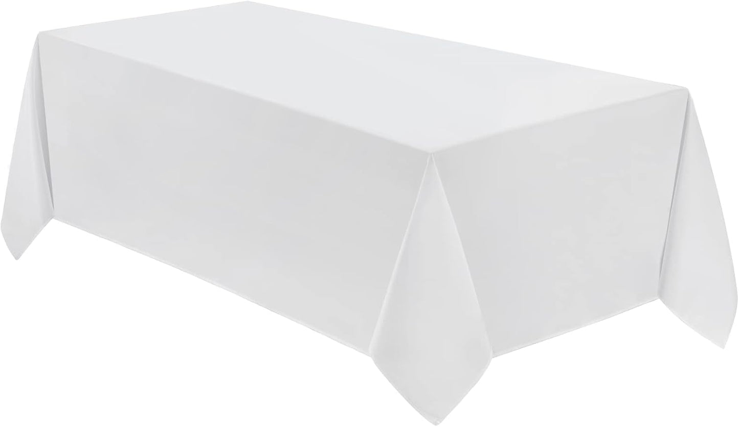 VidaFete Square Tablecloth 2 Pack 52 x 52 Inch Tablecloths Stain Wrinkle Resistant Polyester Dining Table Cover for Kitchen Dinning Party Wedding Rectangular Tabletop Buffet Decoration(Black)