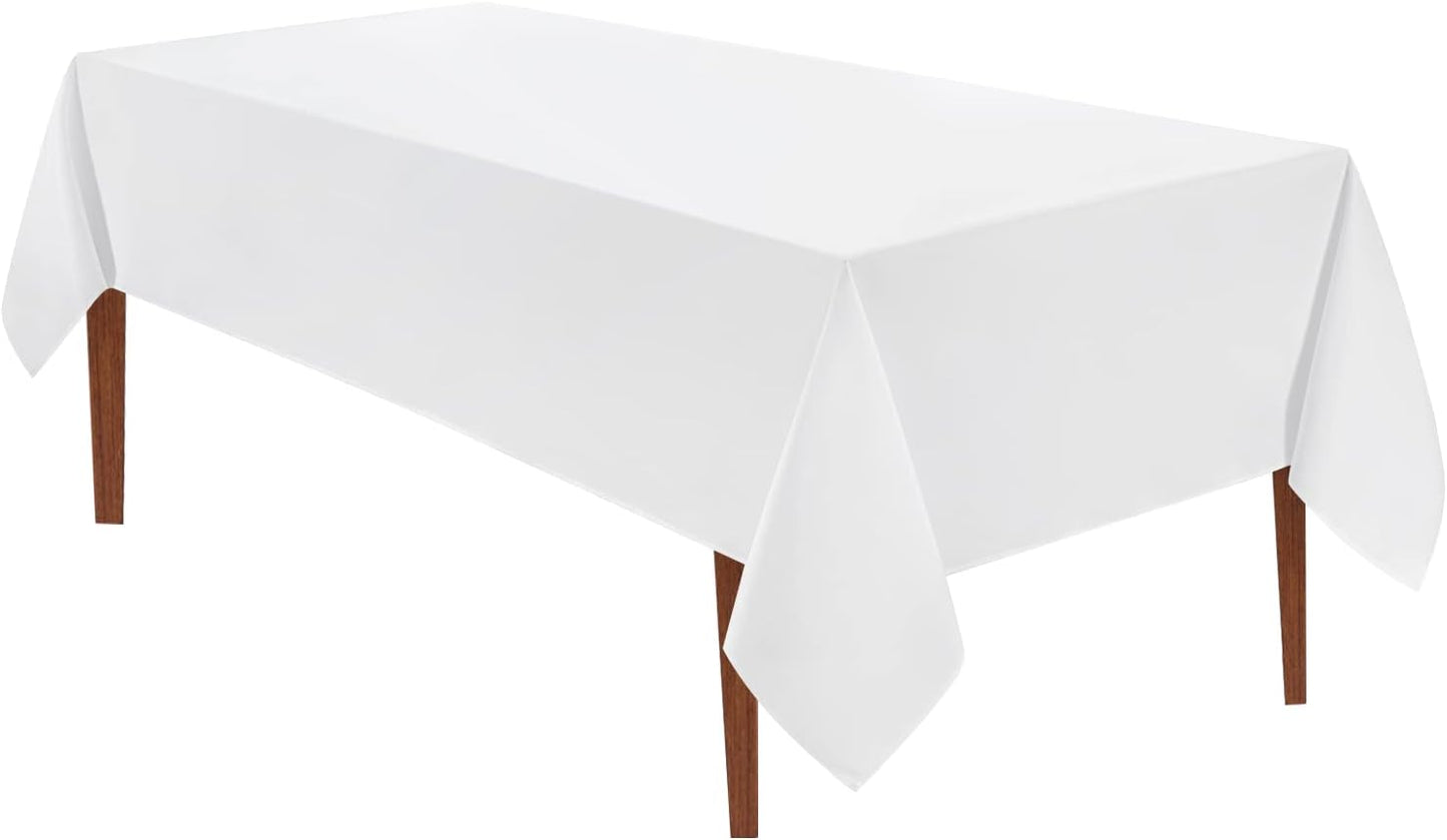 VidaFete Square Tablecloth 2 Pack 52 x 52 Inch Tablecloths Stain Wrinkle Resistant Polyester Dining Table Cover for Kitchen Dinning Party Wedding Rectangular Tabletop Buffet Decoration(Black)
