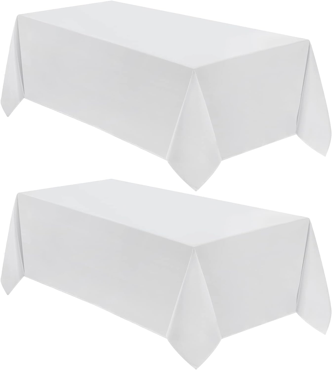 VidaFete Square Tablecloth 2 Pack 52 x 52 Inch Tablecloths Stain Wrinkle Resistant Polyester Dining Table Cover for Kitchen Dinning Party Wedding Rectangular Tabletop Buffet Decoration(Black)
