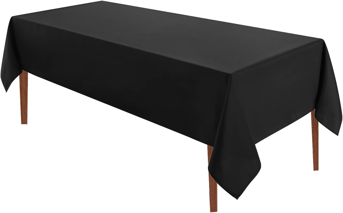 VidaFete Square Tablecloth 2 Pack 52 x 52 Inch Tablecloths Stain Wrinkle Resistant Polyester Dining Table Cover for Kitchen Dinning Party Wedding Rectangular Tabletop Buffet Decoration(Black)