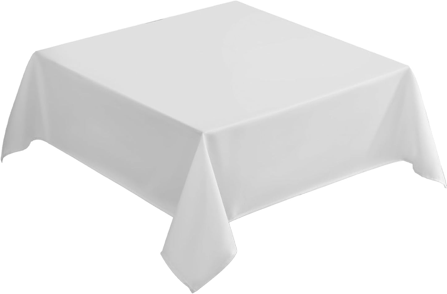 VidaFete Square Tablecloth 2 Pack 52 x 52 Inch Tablecloths Stain Wrinkle Resistant Polyester Dining Table Cover for Kitchen Dinning Party Wedding Rectangular Tabletop Buffet Decoration(Black)