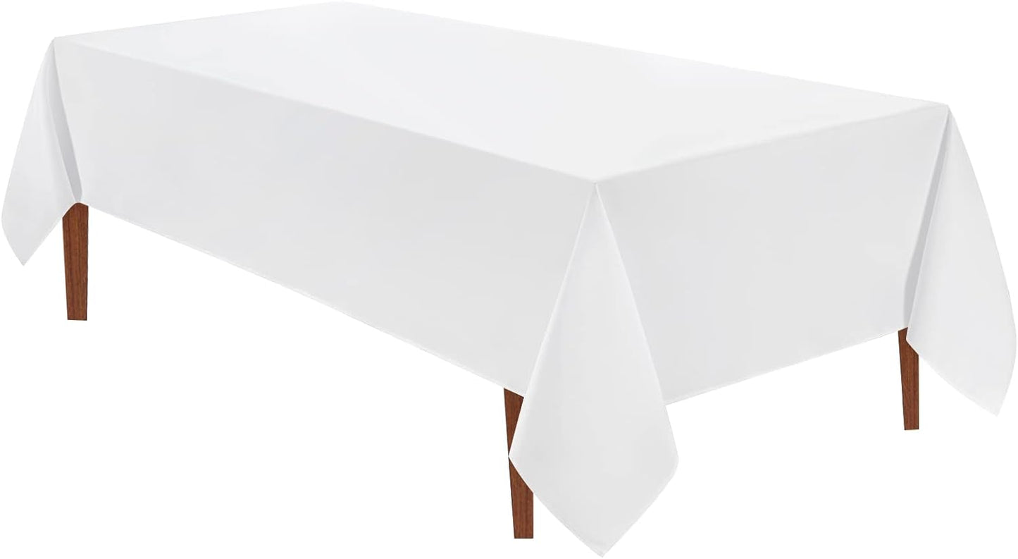 VidaFete Square Tablecloth 2 Pack 52 x 52 Inch Tablecloths Stain Wrinkle Resistant Polyester Dining Table Cover for Kitchen Dinning Party Wedding Rectangular Tabletop Buffet Decoration(Black)
