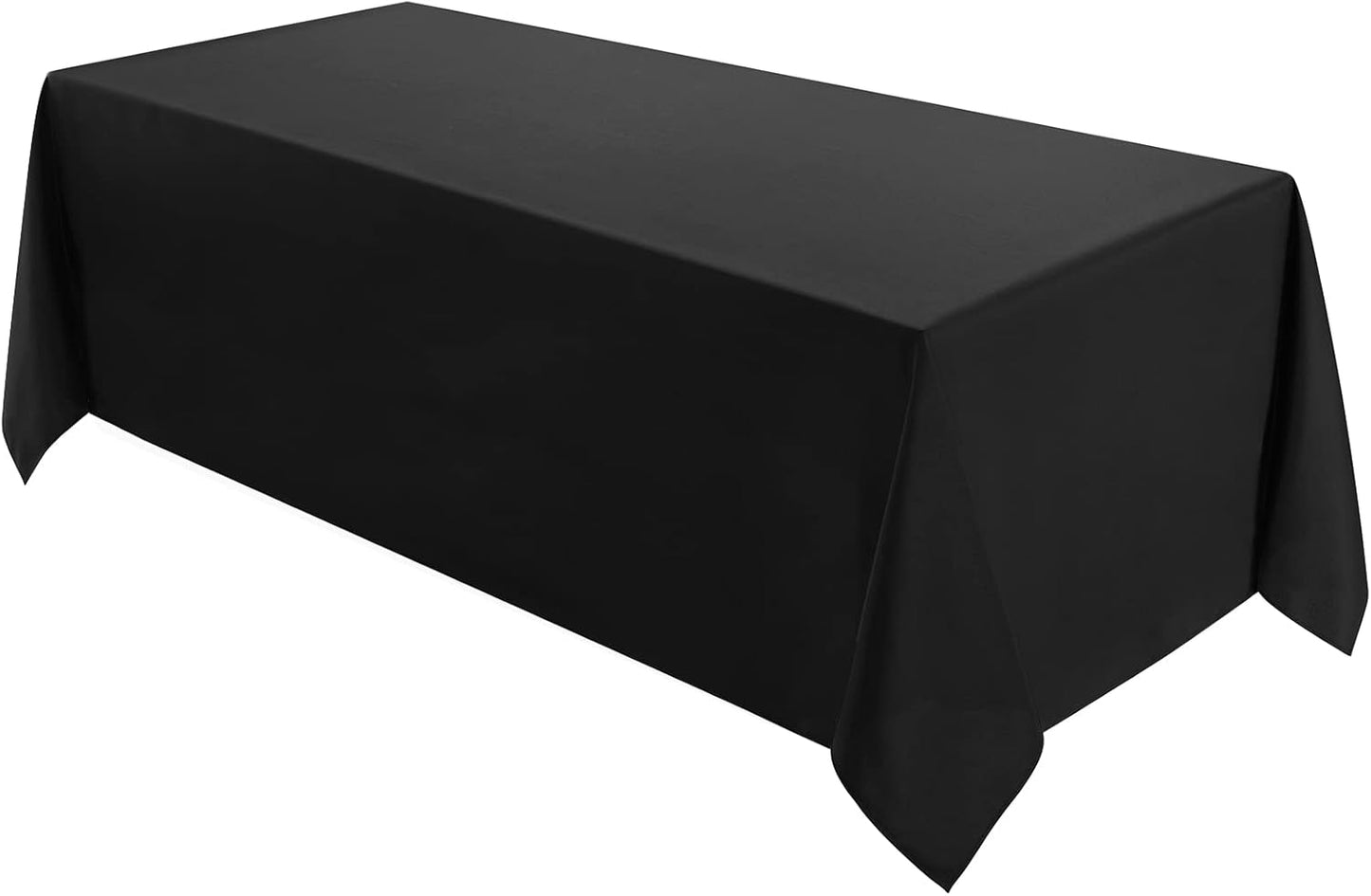 VidaFete Square Tablecloth 2 Pack 52 x 52 Inch Tablecloths Stain Wrinkle Resistant Polyester Dining Table Cover for Kitchen Dinning Party Wedding Rectangular Tabletop Buffet Decoration(Black)