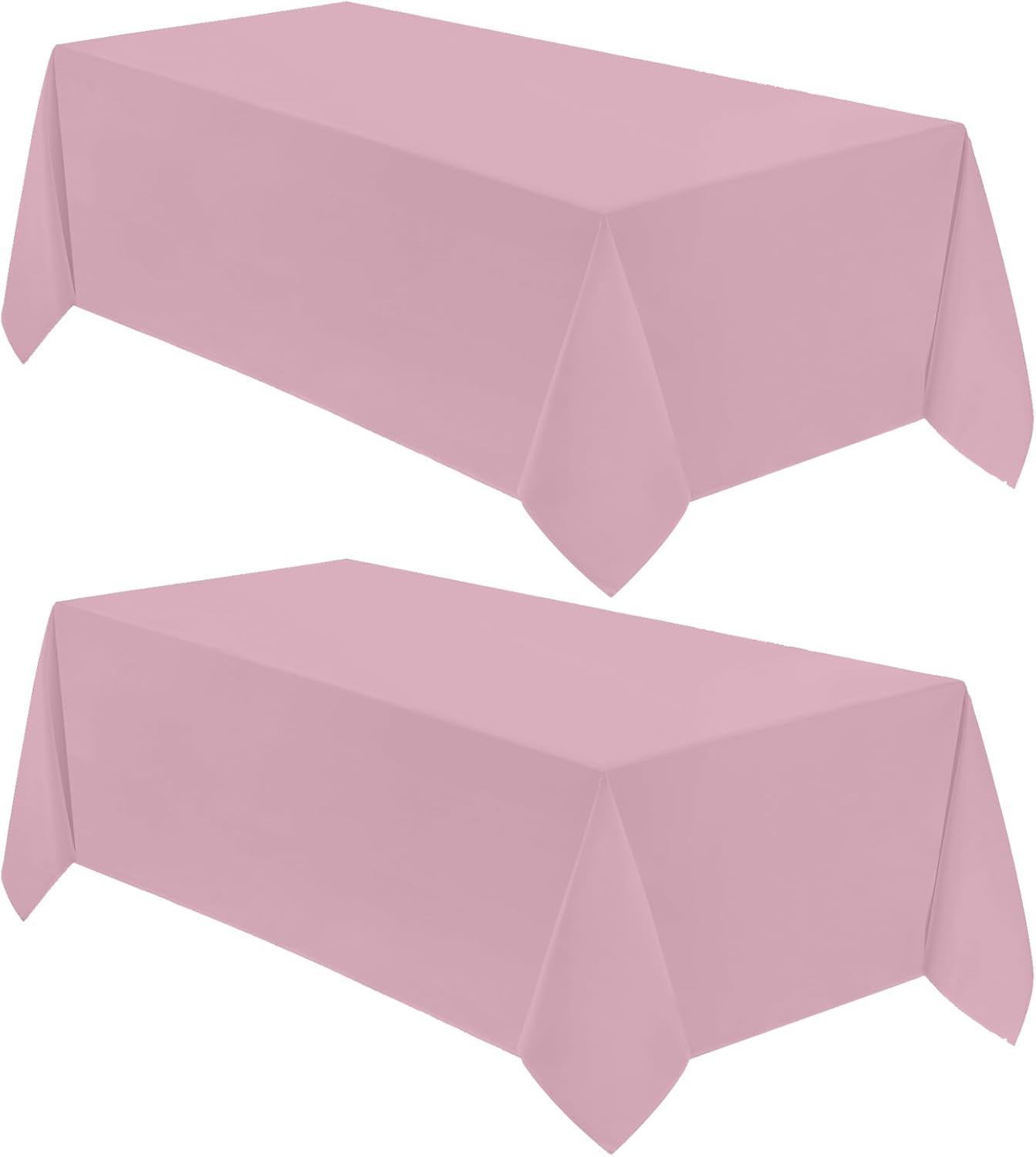 VidaFete Square Tablecloth 2 Pack 52 x 52 Inch Tablecloths Stain Wrinkle Resistant Polyester Dining Table Cover for Kitchen Dinning Party Wedding Rectangular Tabletop Buffet Decoration(Black)