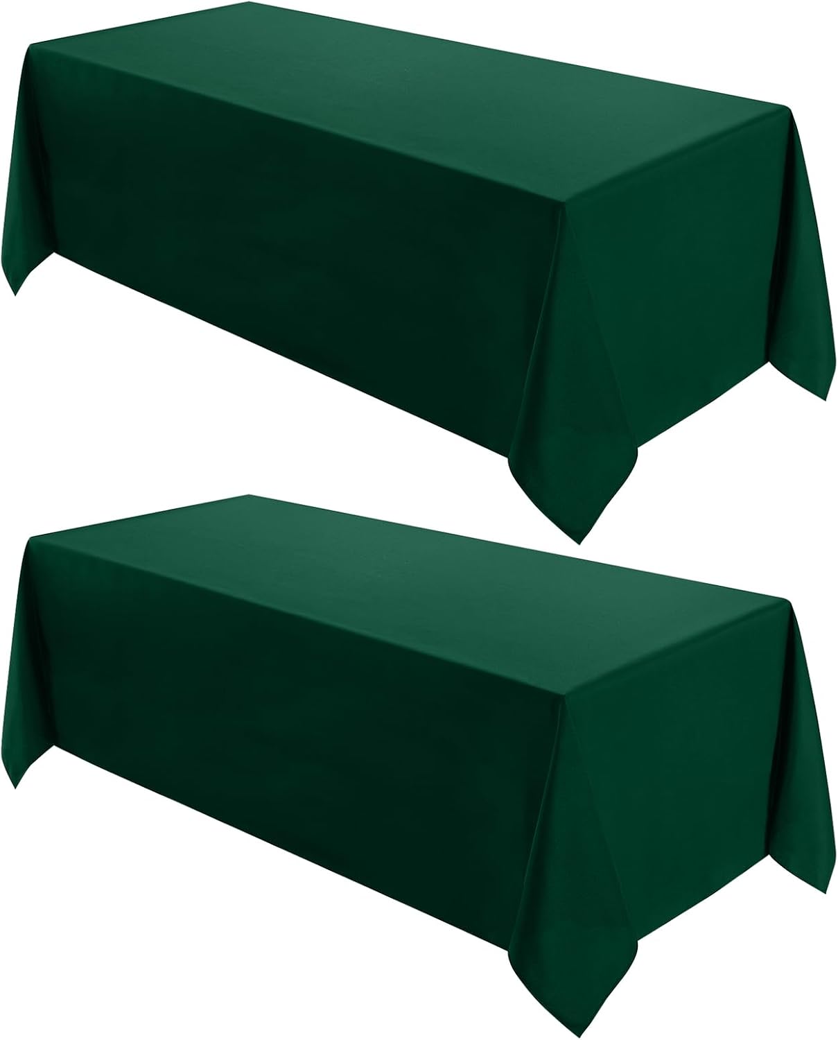 VidaFete Square Tablecloth 2 Pack 52 x 52 Inch Tablecloths Stain Wrinkle Resistant Polyester Dining Table Cover for Kitchen Dinning Party Wedding Rectangular Tabletop Buffet Decoration(Black)