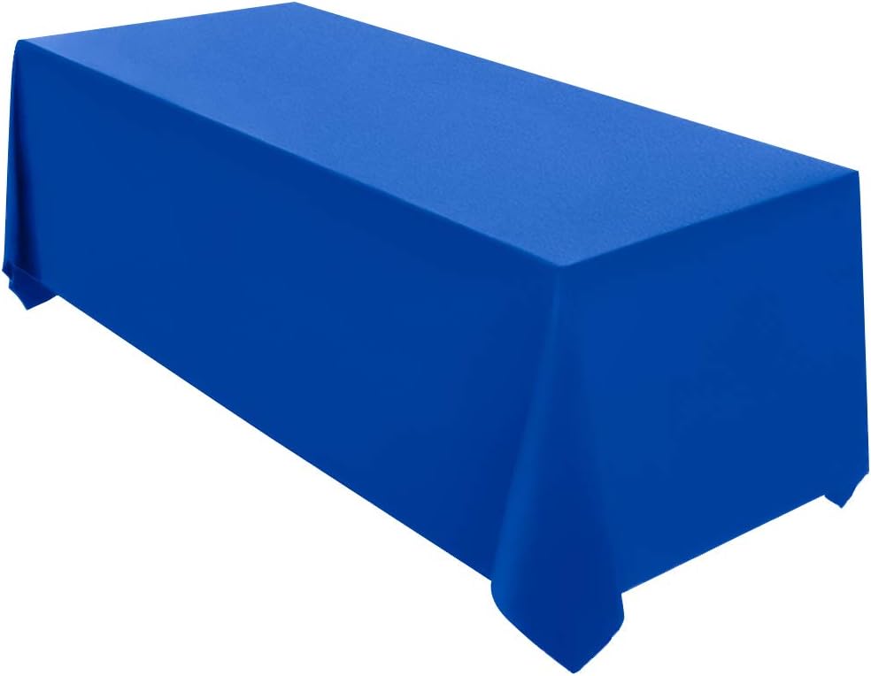 Surmente 2 Pack Black Tablecloth 90 x 132-inch Rectangular Polyester Table Cloth for Weddings, Banquets, or Restaurants