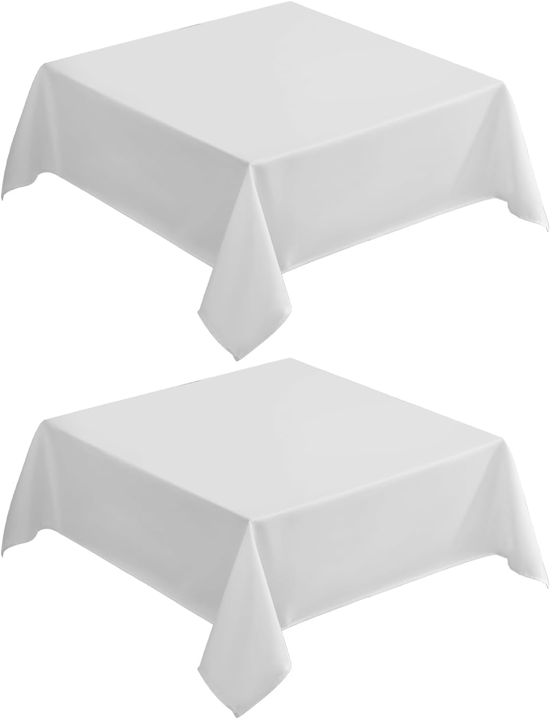 VidaFete Square Tablecloth 2 Pack 52 x 52 Inch Tablecloths Stain Wrinkle Resistant Polyester Dining Table Cover for Kitchen Dinning Party Wedding Rectangular Tabletop Buffet Decoration(Black)
