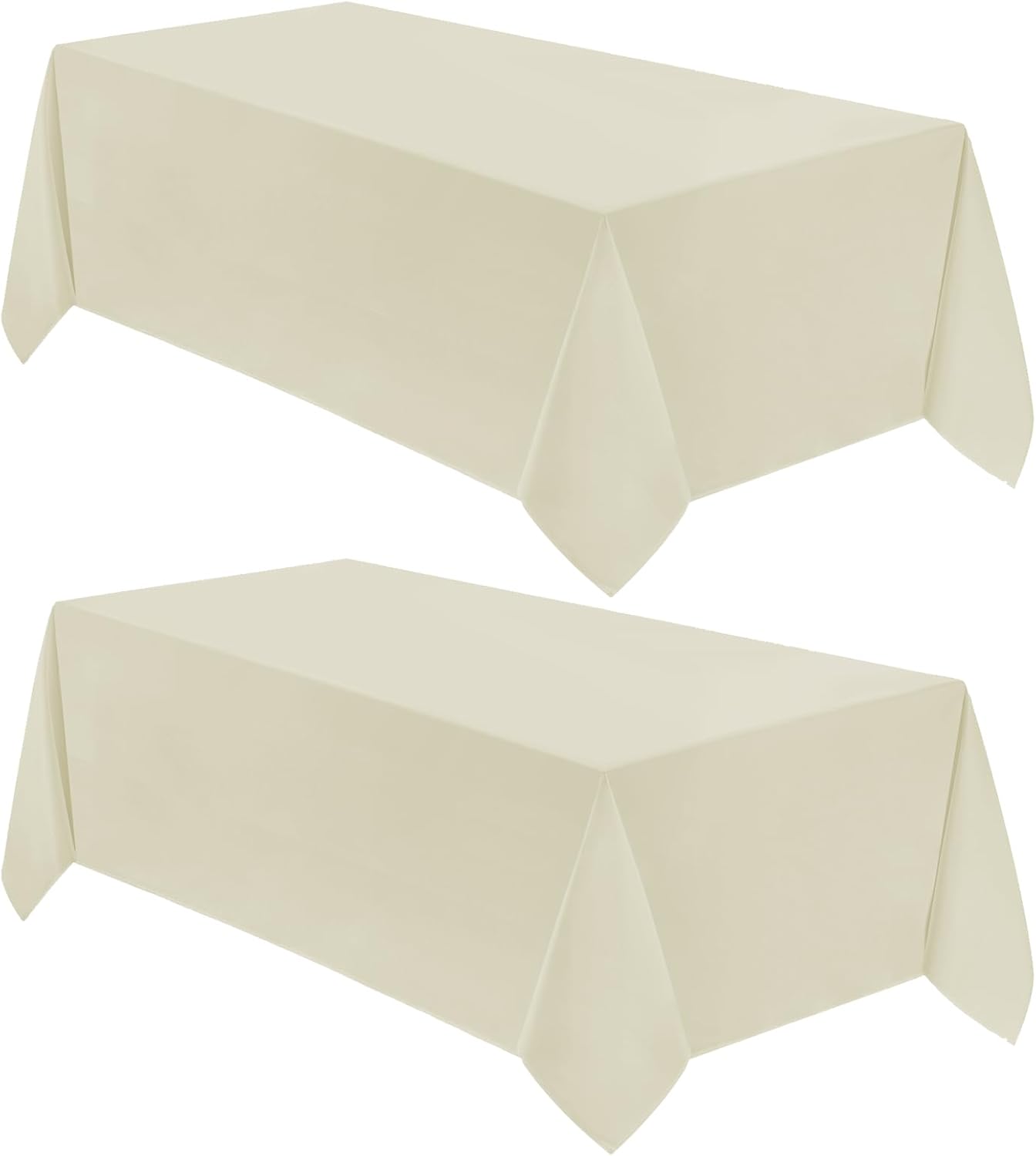 VidaFete Square Tablecloth 2 Pack 52 x 52 Inch Tablecloths Stain Wrinkle Resistant Polyester Dining Table Cover for Kitchen Dinning Party Wedding Rectangular Tabletop Buffet Decoration(Black)