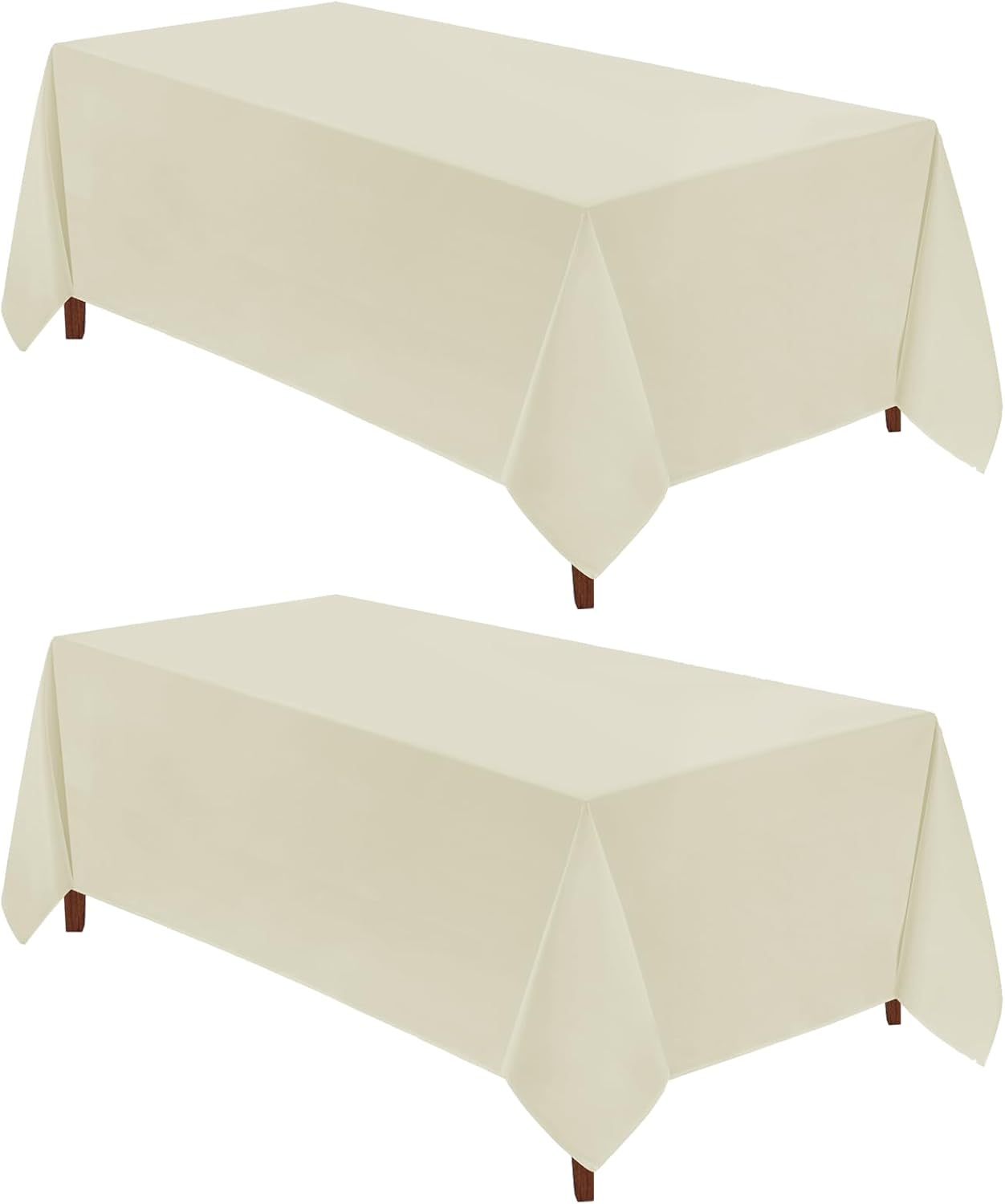 VidaFete Square Tablecloth 2 Pack 52 x 52 Inch Tablecloths Stain Wrinkle Resistant Polyester Dining Table Cover for Kitchen Dinning Party Wedding Rectangular Tabletop Buffet Decoration(Black)