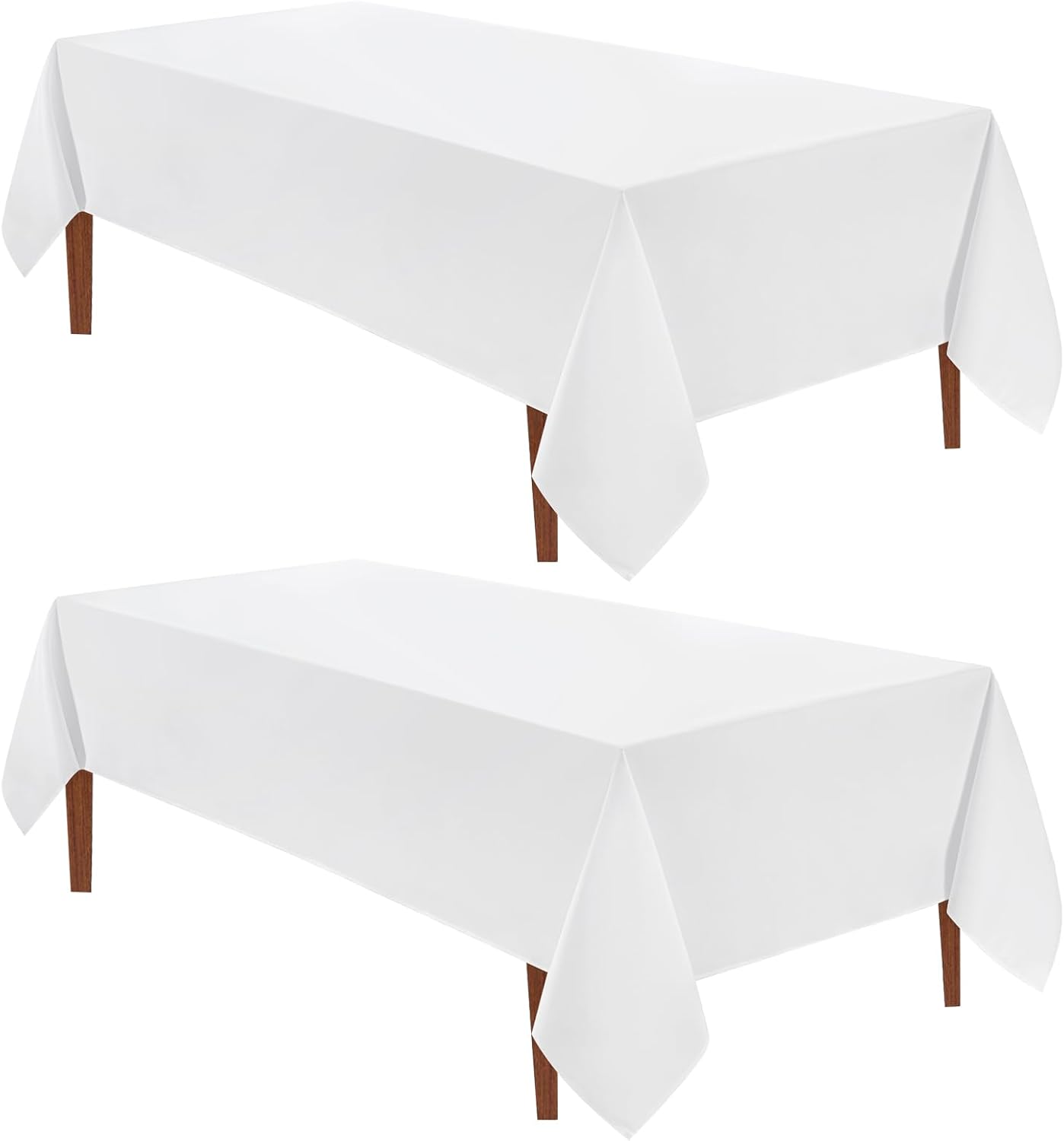 VidaFete Square Tablecloth 2 Pack 52 x 52 Inch Tablecloths Stain Wrinkle Resistant Polyester Dining Table Cover for Kitchen Dinning Party Wedding Rectangular Tabletop Buffet Decoration(Black)