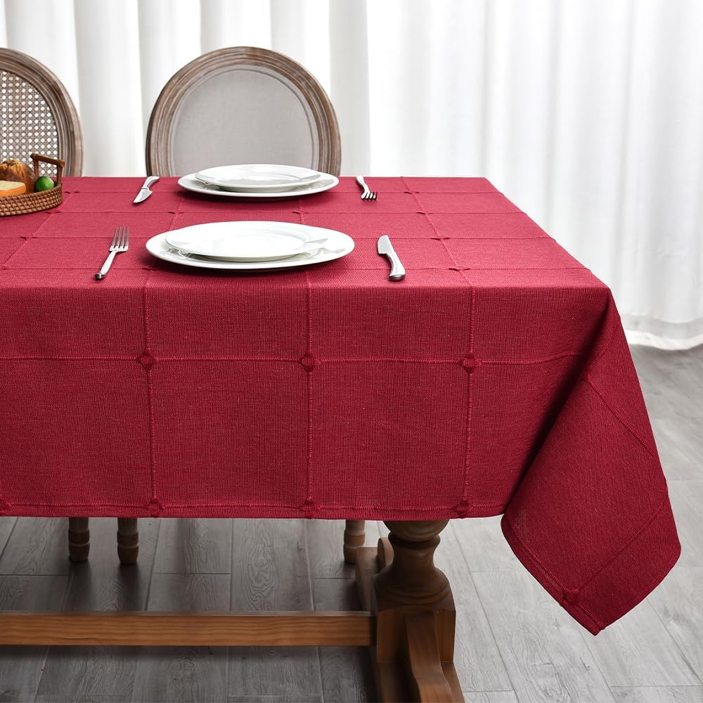 Zobesta Sage Green Tablecloth 53 x 86 Inch Cotton Green Table Cloth Rectangle Table, Farmhouse Soft Boho Tablecloths Rectangular for Kitchen, Party, Wedding, Picnic, Outdoor Tablecloth
