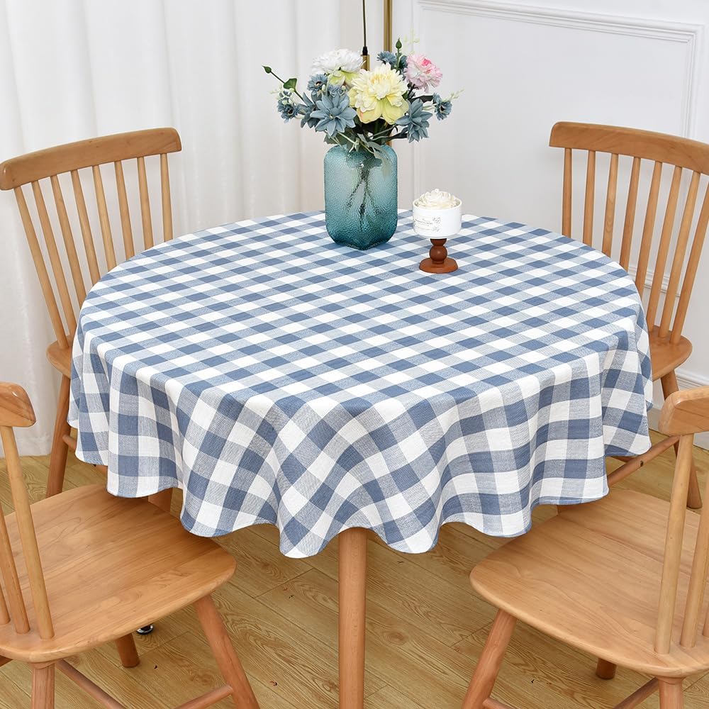 Heavy Duty Cotton Linen Table Cloth for Rectangle Table Rectangular Farmhouse Vintage Tablecloth Washable Rustic Table Cover (Linen, 52''x86'')