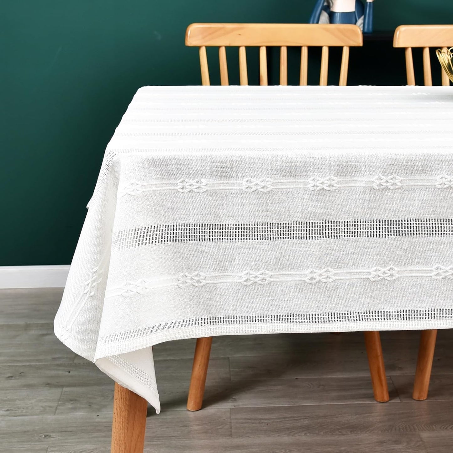 Heavy Duty Cotton Linen Table Cloth for Rectangle Table Rectangular Farmhouse Vintage Tablecloth Washable Rustic Table Cover (Linen, 52''x86'')