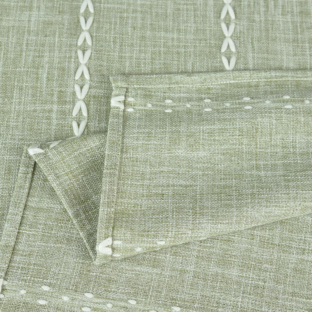 Zobesta Sage Green Tablecloth 53 x 86 Inch Cotton Green Table Cloth Rectangle Table, Farmhouse Soft Boho Tablecloths Rectangular for Kitchen, Party, Wedding, Picnic, Outdoor Tablecloth
