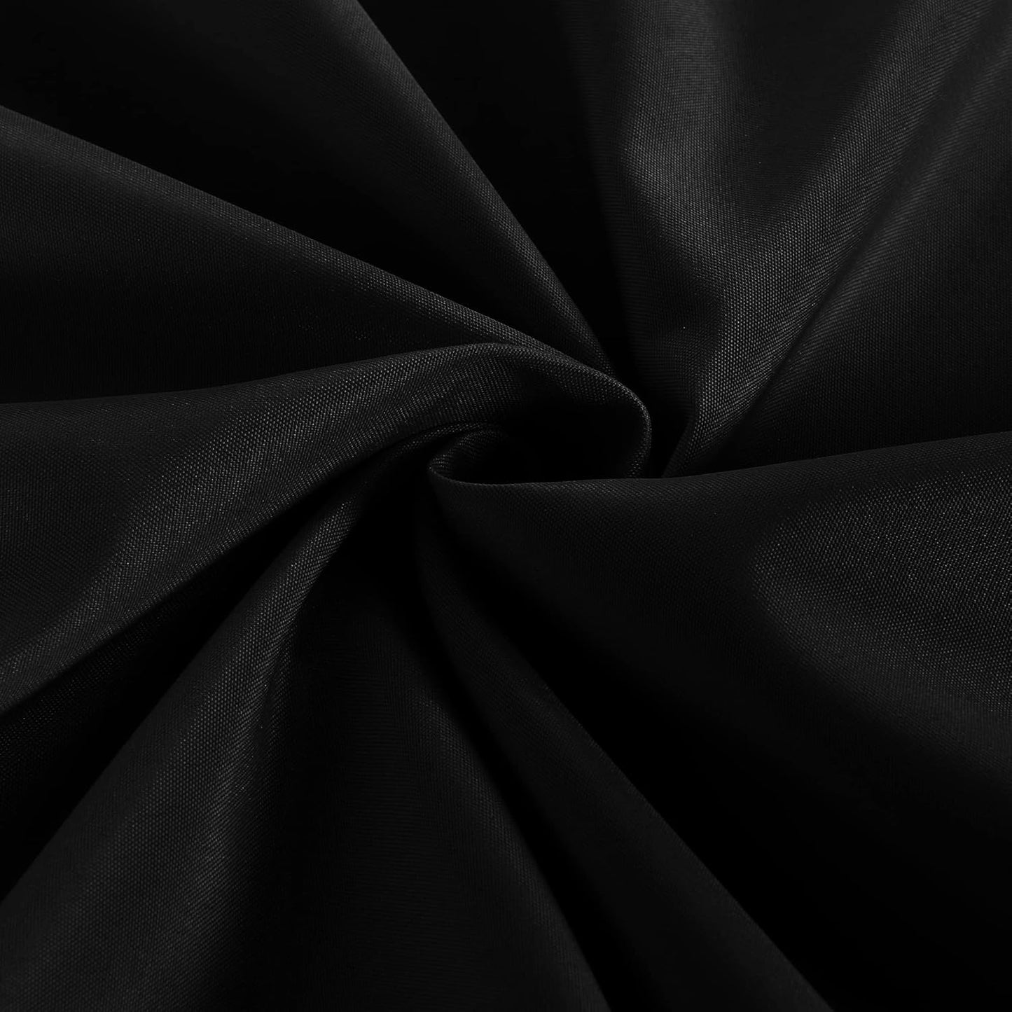 Obstal Black Tablecloth Fitted for 6ft Rectangle Table - Water Resistant Polyester Table Cover for Indoor/Outdoor Use, 72x30 inches