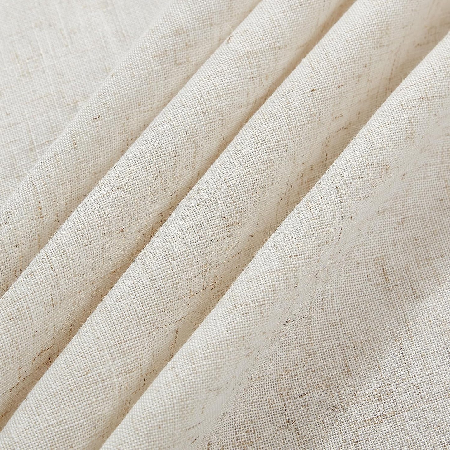 Laura Ashley Dothan Luxury Linen Blend Tablecloth for Formal Dining, Holiday, Wedding or Party, 60" x 120", Taupe