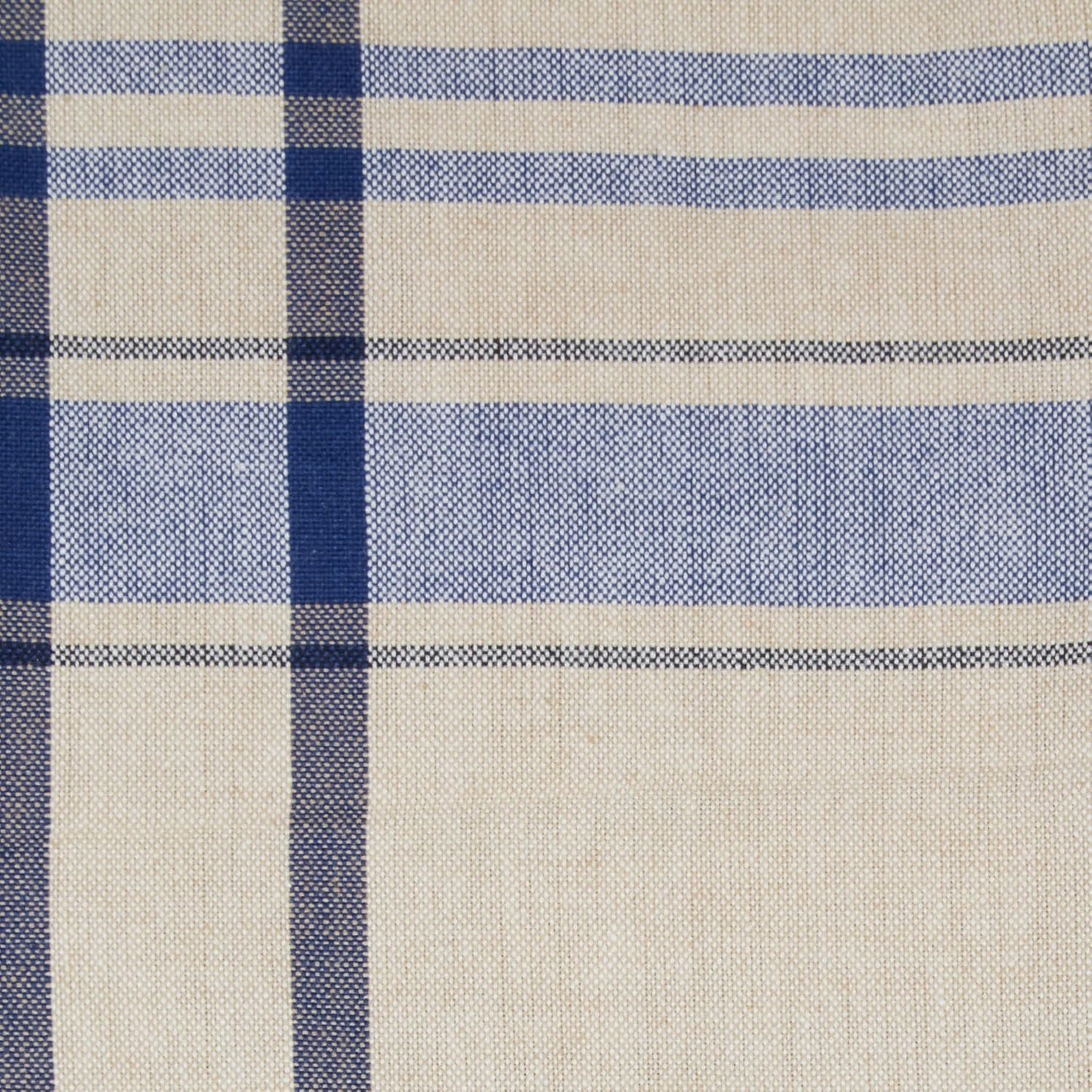 DII French Stripe Tabletop Collection Farmhouse Style Dining Table Linen Tablecloth, 60x104, Taupe/Blue