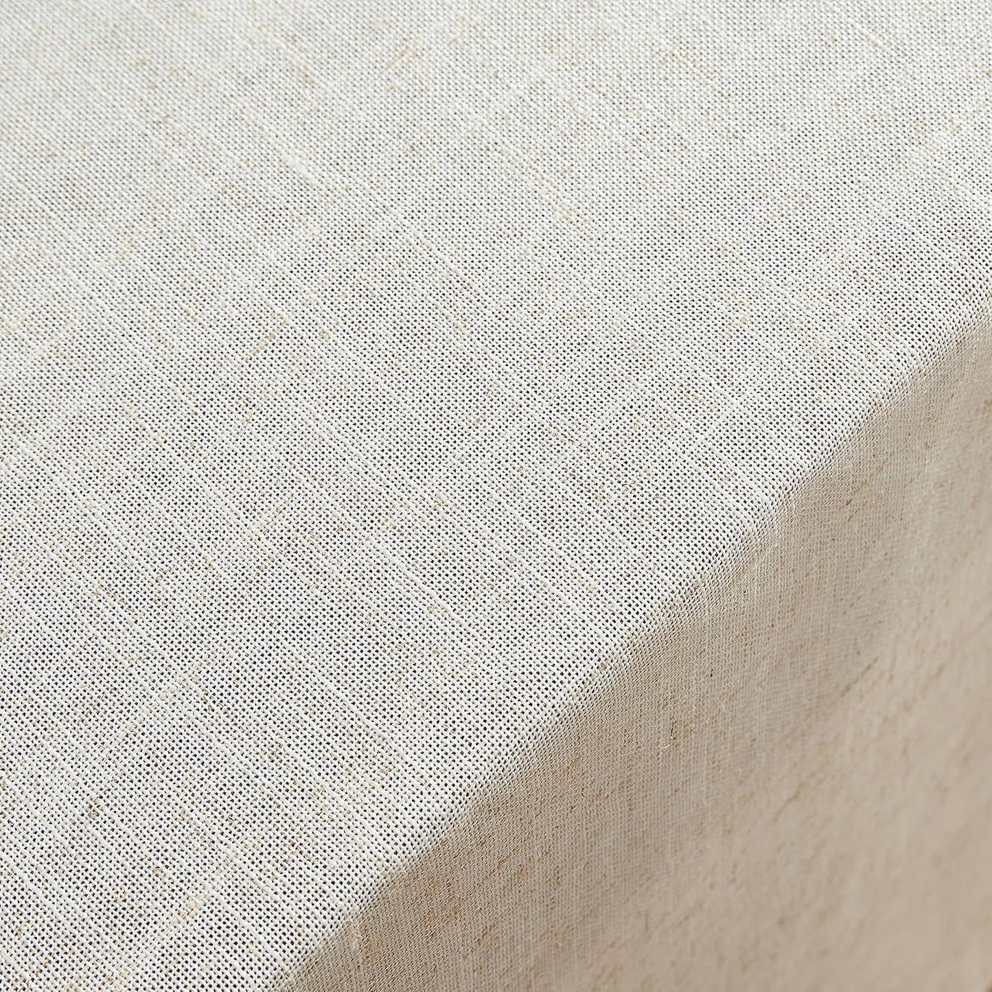Laura Ashley Dothan Luxury Linen Blend Tablecloth for Formal Dining, Holiday, Wedding or Party, 60" x 120", Taupe